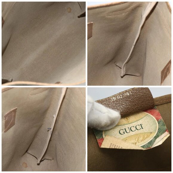 GUCCI GG Supreme Tote Bag PVC Beige Gold 39 02 061 Auth 151428 - Picture 15 of 16